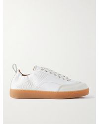 Dries Van Noten - Leather And Suede Sneakers - Lyst