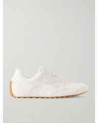 Bottega Veneta - Orbit Flash Suede And Leather-trimmed Shell Sneakers - Lyst