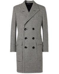 Tom Ford - Slim-fit Double-breasted Houndstooth Wool Coat - Lyst