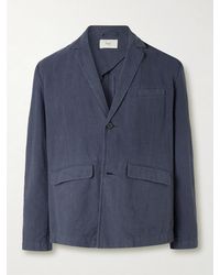 Folk - Lunar Linen And Cotton-Blend Blazer - Lyst