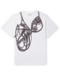 Alexander McQueen - Slim-fit Printed Cotton-jersey T-shirt - Lyst