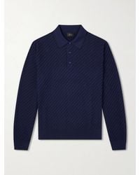 Brioni - Cotton, Silk And Cashmere-Blend Polo Shirt - Lyst