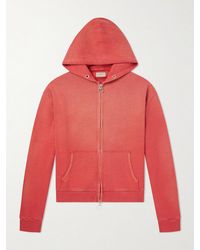 Kapital - Distressed Cotton-Jersey Zip-Up Hoodie - Lyst