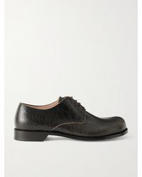 Loewe - Campo Cracked-leather Derby Shoes - Lyst
