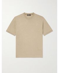 Loro Piana - T-Shirt aus einer Seiden-Leinenmischung - Lyst