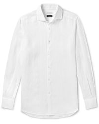 Incotex - Glanshirt Slim-fit Linen Shirt - Lyst