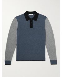 MR P. - Colour-Block Merino Wool Polo Shirt - Lyst