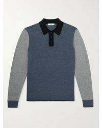 MR P. - Colour-block Merino Wool Polo Shirt - Lyst