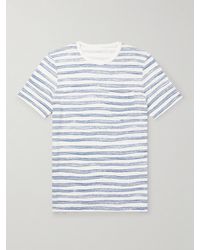 Hartford - Schmal geschnittenes T-Shirt aus gestreiftem Leinen - Lyst