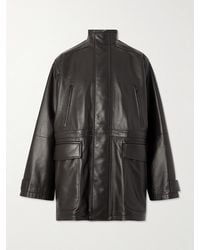Balenciaga - Oversized Padded Leather Jacket - Lyst