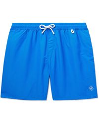 Loro Piana - Bay Straight-leg Mid-length Logo-print Swim Shorts - Lyst