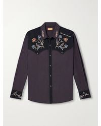 Human Made - Embroidered Cotton And Wool-Blend Twill Western Shirt - Lyst