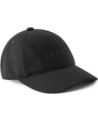 A.P.C. - Charlie Logo-Embroidered Wool-Blend Baseball Cap - Lyst