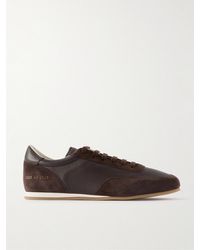 Common Projects - Minimal Runner Sneakers aus Leder mit Velourslederbesatz - Lyst