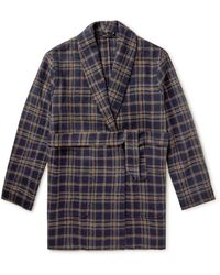 De Bonne Facture - Belted Checked Wool Jacket - Lyst
