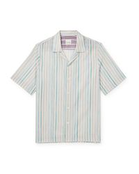 Paul Smith - Convertible-collar Striped Cotton-poplin Shirt - Lyst