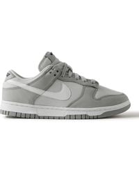 Nike - Dunk Low Lx Leather And Suede-trimmed Drill Sneakers - Lyst