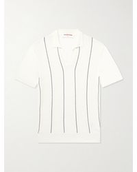 Orlebar Brown - Horton Slim-fit Ribbed Mulberry Silk And Organic Cotton-blend Polo Shirt - Lyst