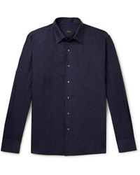 Brioni - Button-down Collar Linen Shirt - Lyst