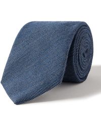 Canali - 8Cm Ribbed Wool And Silk-Blend Tie - Lyst