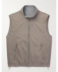 ZEGNA - Reversible Shell And Cashmere, Cotton And Silk-Blend Gilet - Lyst