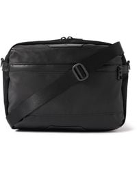 master-piece - Progress Leather-Trimmed Coated Nylon-Twill Messenger Bag - Lyst