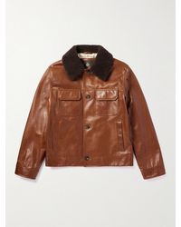 Loro Piana - Shearling-trimmed Leather Jacket - Lyst