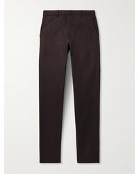 Loro Piana - Harper Portland Straight-Leg Wool And Cotton-Blend Twill Trousers - Lyst