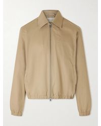 Ami Paris - Logo-Embossed Cotton-Gabardine Blouson Jacket - Lyst