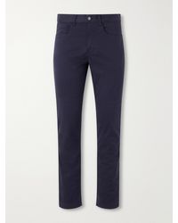 Canali - Tapered Cotton-Blend Twill Trousers - Lyst