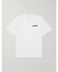 Loewe - Logo-Embroidered Cotton-Blend Jersey T-Shirt - Lyst