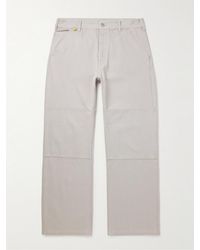 Acne Studios - Straight-leg Panelled Cotton-canvas Trousers - Lyst