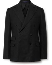 Ralph Lauren Purple Label - Kent Slim-fit Double-breasted Linen Suit Jacket - Lyst