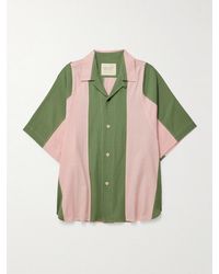 Kardo - Yusuke Convertible-Collar Striped Cotton-Jacquard Shirt - Lyst
