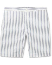 Incotex - Glanshirt Straight-leg Striped Cotton Oxford Shorts - Lyst