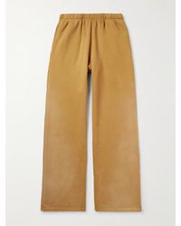 Les Tien - Puddle Straight-leg Garment-dyed Cotton-jersey Sweatpants - Lyst