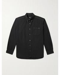 A.P.C. - Mateo Button-Down Collar Logo-Embroidered Organic Cotton Shirt - Lyst