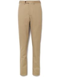 Sid Mashburn - Slim-fit Straight-leg Cotton And Cashmere-blend Twill Trousers - Lyst
