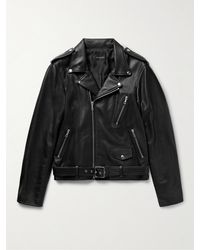 John Elliott - Slim-fit Full-grain Leather Biker Jacket - Lyst