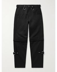 Givenchy - Convertible Straight-leg Embellished Cotton-canvas Trousers - Lyst