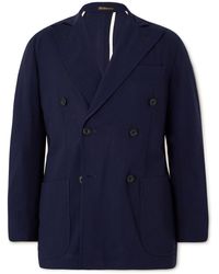 Rubinacci - Double-breasted Wool Suit Jacket - Lyst