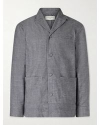 Officine Generale - Sheldon Camp-collar Virgin Wool - Lyst