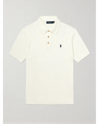 Polo Ralph Lauren - Cable-knit Cotton Polo Shirt - Lyst