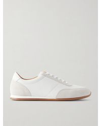 MR P. - Suede-trimmed Leather Sneakers - Lyst