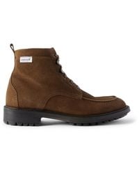 Ghiaia - Logo-Appliquéd Suede Boots - Lyst