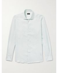 ZEGNA - Oasi Striped Linen Shirt - Lyst