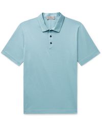 Canali - Slim-fit Cotton-piqué Polo Shirt - Lyst