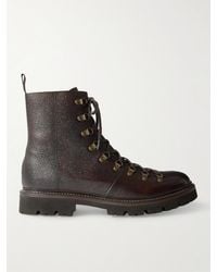 Grenson - Brady Pebble-Grain Leather Boots - Lyst