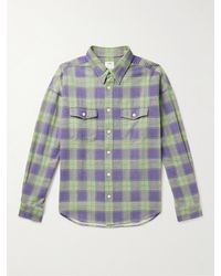 Visvim - Pioneer Checked Brushed Cotton-flannel Shirt - Lyst