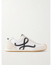 Loewe - Ballet Runner 2.0 Logo-Appliquéd Shell, Suede And Leather Sneakers - Lyst
